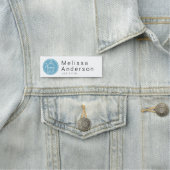 Modern Bezem Logo Blauw Schoonmaakbedrijf Naamplaatje (In situ)