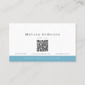 Modern Bezem Logo QR Code Schoonmaakdienst Dienstm Visitekaartje (Achterkant)