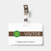 Modern "BEZOEKER" Badge (Achterkant met clip)