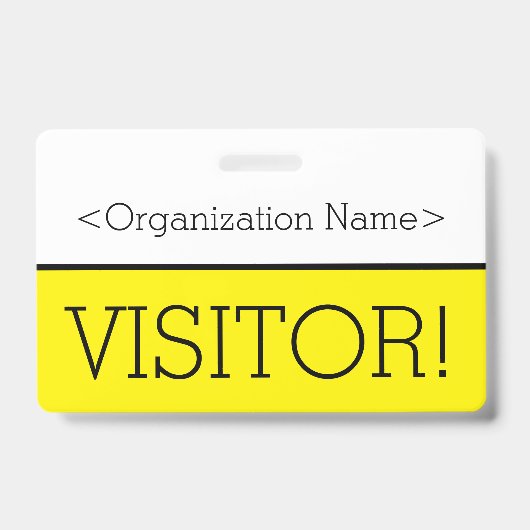 Modern "BEZOEKER!" Badge (Voorzijde)