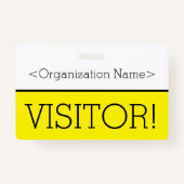 Modern "BEZOEKER!" Badge (Voorkant)