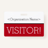 Modern "BEZOEKER!" Badge (Achterkant)