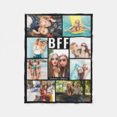 Modern BFF Best Friends Photo Collage Names Fleece Deken (Voorkant)