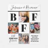 Modern BFF Besties Foto collage Fleece Deken (Voorkant)