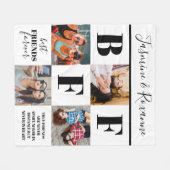 Modern BFF Besties Foto collage Fleece Deken (Voorkant (Horizontaal))