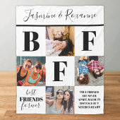Modern BFF Besties Foto collage Fleece Deken