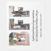 Modern BFF Photo Collage Best Friend Besties Quote Fleece Deken (Voorkant)