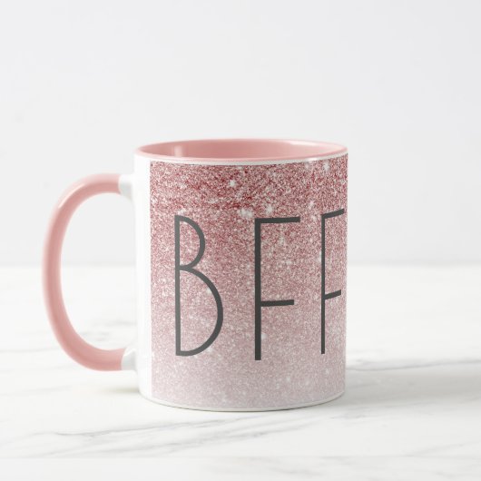 Modern BFF Roos Gold Glitter Best Friend Girly Mok (Links)