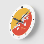 Modern Bhutanese vlag, Bhutan Home / design Ronde Klok (Hoek)