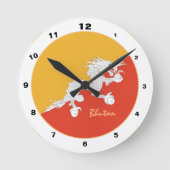 Modern Bhutanese vlag, Bhutan Home / design Ronde Klok (Voorkant)
