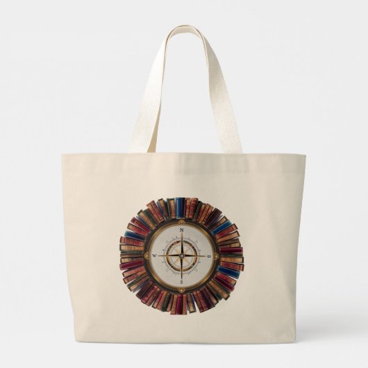 Modern Bibliophile Tote Bag - Minimalist Library  (Achterkant)