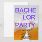 Modern bier geïnspireerd vrijgezellenfeest uitnodi kaart (Voorkant / Achterkant)