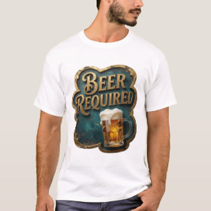 Modern BIER VERPLICHT Quote T-shirt