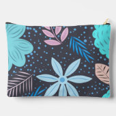 Modern Big Blue Flower Pattern roze Monogram Etui (Achterkant)