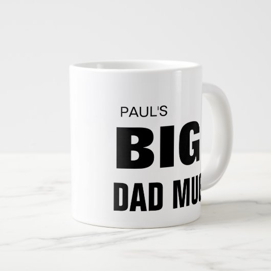 Modern Big Dad Mok Vaderdag Custom Name Huge (Voorkant rechts)