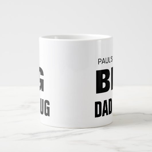 Modern Big Dad Mok Vaderdag Custom Name Huge (Voorkant)