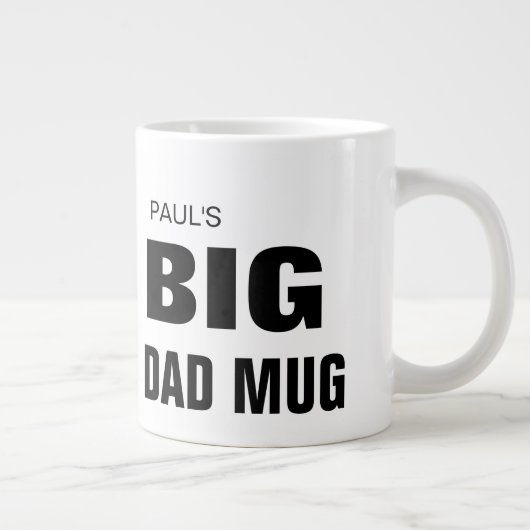 Modern Big Dad Mok Vaderdag Custom Name Huge (Rechts)