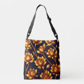 Modern Big Luxury Gold Roos Collectie Crossbody Tas (Achterkant)