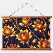 Modern Big Luxury Gold Roos Collectie Hangend Wandkleed (Voorkant)