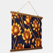 Modern Big Luxury Gold Roos Collectie Hangend Wandkleed (Gebogen)