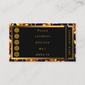 Modern Big Luxury Gold Roos Collectie Visitekaartje (Achterkant)