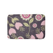 Modern Big Pink Floral Tulip Pattern Badmat (Voorkant)