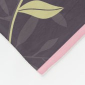 Modern Big Pink Floral Tulip Pattern Fleece Deken (Hoek)