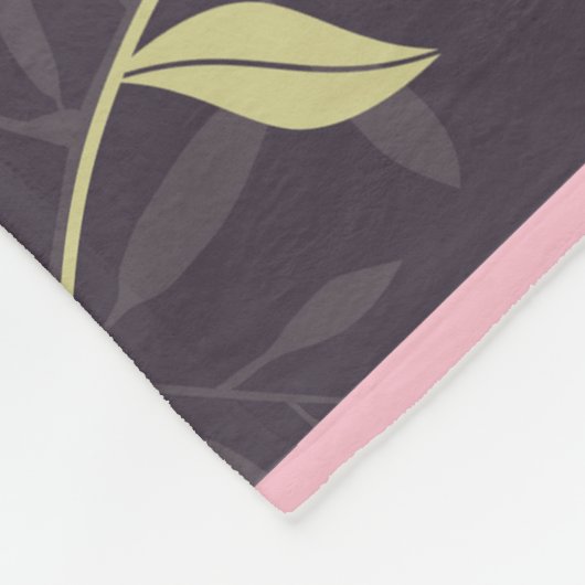 Modern Big Pink Floral Tulip Pattern Fleece Deken (Hoek)