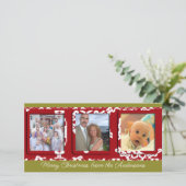 Modern Big Snowflake Lijst Holiday Foto Feestdagenkaart (Staand voorkant)