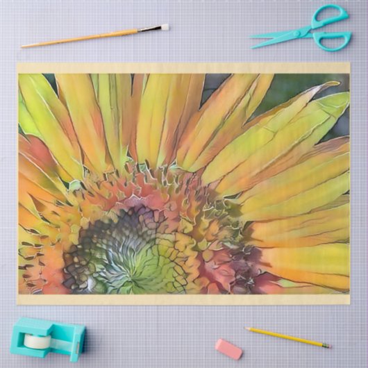 Modern Big Sunflower Art Collectie Tissuepapier (Craft)