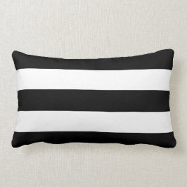 Modern Big White en Black Stripe Kussen