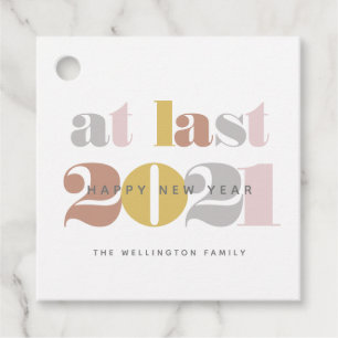 Modern bij laatste 2021 gelukkig nieuwjaarsgeschen bedankjes labels