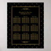 Modern Bindtafel voor zwarte en gouden olie-effect Poster (Voorkant)