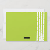 Modern Birch - Grass Baby shower Invitation Kaart (Achterkant)