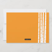 Modern Birch - Tangerine Baby shower Invitation Kaart (Achterkant)