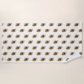 Modern Bird Beach Handdoek Grappig (Voorkant)