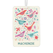 Modern Bird Floral Waterverf gepersonaliseerde naa Luchtverfrisser (Achterkant)
