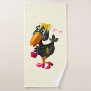 Modern Bird Funny Badhanddoek - 