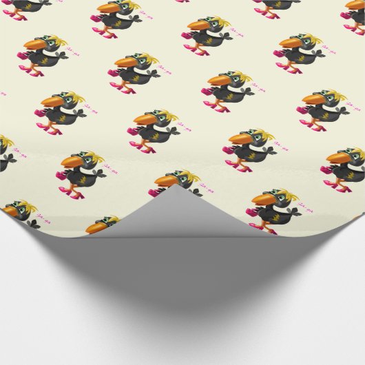 Modern Bird Funny Wrapping Papier -  (Hoek)