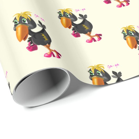 Modern Bird Funny Wrapping Papier -  (Rol Hoek)