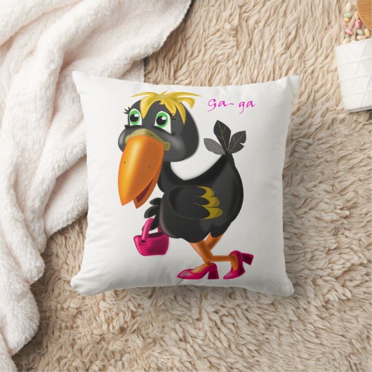 Modern Bird Pillow Fun - Uw kleuren - Tekst Kussen (Deken)