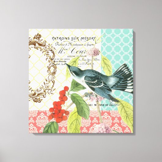 Modern  Bird stretched doek Canvas Afdruk (Voorkant)