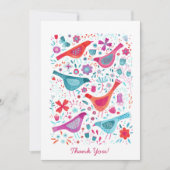 Modern Bird Watercolor Personalized Thank You Bedankkaart (Voorkant)