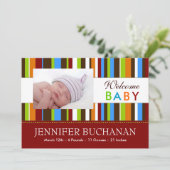 Modern Birth Announcement Aankondiging (Staand voorkant)