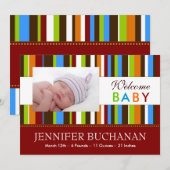 Modern Birth Announcement Aankondiging (Voorkant / Achterkant)