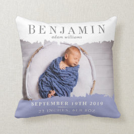 Modern Birth Stats Photo Keepomwille Kussen