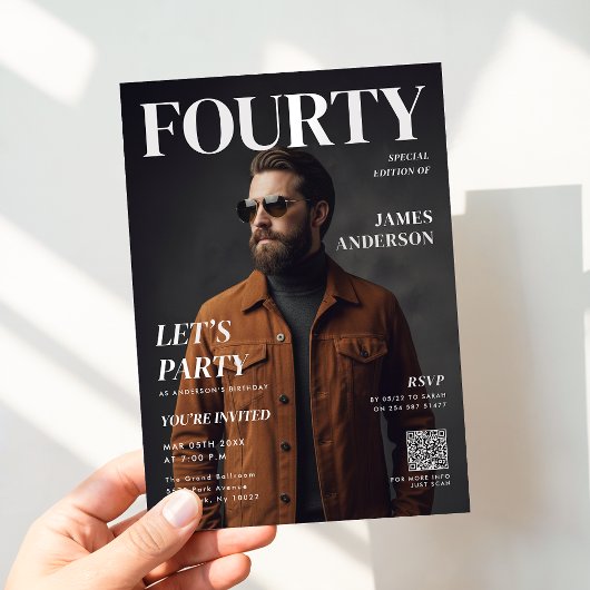 Modern Birthday Custom Magazine Cover Portrait