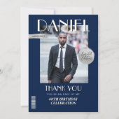 Modern Birthday Custom Magazine Hoesje Bedankkaart (Voorkant)