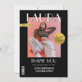 Modern Birthday Custom Magazine Hoesje Bedankkaart (Voorkant)