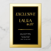 Modern Birthday Custom Magazine Hoesje, Portret Folie Uitnodiging (Voorkant)